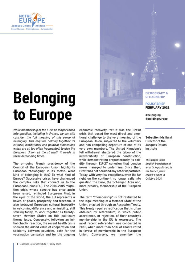 [Paper] Belonging to Europe