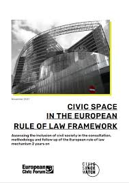 [Report] Civic Space in the European Rule of Law Framework